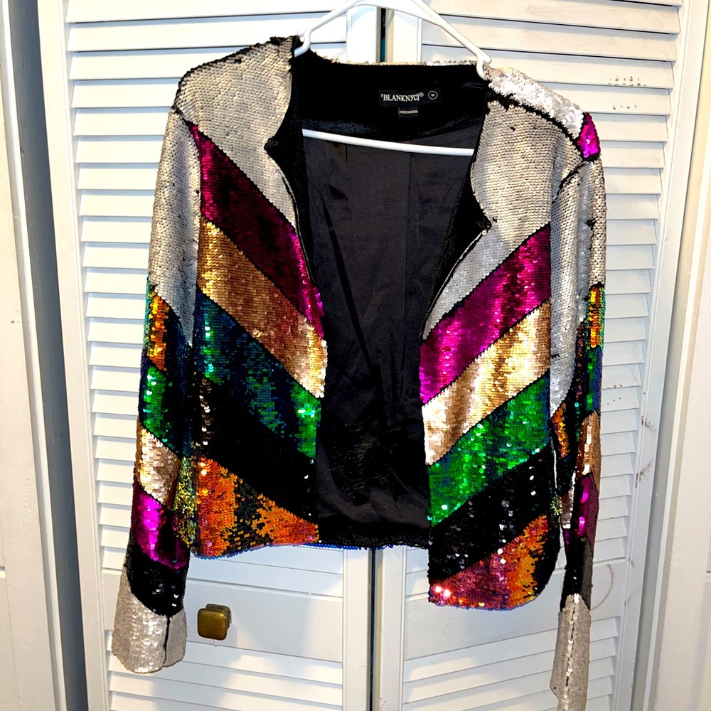 Blank NYC Multicolor Sequin Jacket